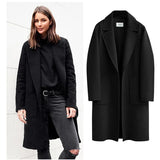 Autumn Winter Coats 2023 European Style Women Long Coats Single-breasted Hairy Female Long Jacket Coat Women