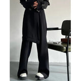 Wide Leg Pants Green Big Size Two Piece Suit New Lapel Long Sleeve Loose Fit Women Fashion Tide Spring Autumn 2023