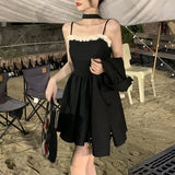 Strap Corset Dress Women Design Bow Y2k Mini Dress Party Sleeveless Beach Style Elegant One Piece Dress Korean 2022