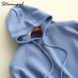 Hoodies Women Hooded Sweatshirt Femme Grande Taille Warm Pink Cashmere Hoodie Woman Womens Knitted Hoodie