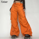 Gray Baggy Pants Fashion Streetwear Spring Women Denim Pants Loose High Waist Cargo Pants Korean