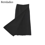 Skirt Suits Women Summer Two Piece Set Short Sleeve O-neck T Shirt + High Waist Long Pleated Skirt 2 Piece