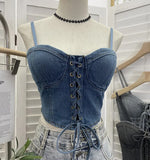Beat With Chest Pad Adjustable Strap With Denim Vest Strap Strap Slings