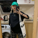 Cotton Harajuku T-shirt Female Loose Casual Korean Hipster Woman's T Shirt 2020 Summer Basic Vintage Tops Women