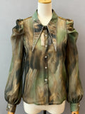 Ancient Port Style Design Sense Niche Shirt Women Autumn New French Temperament Age Reduction Lantern Sleeve