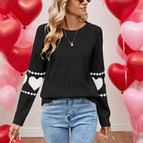 And Winter New Sweater Women's Long-Sleeved Elbow Love Collar Collar Knitted