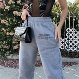 Print Women Casual SweatPant Hip Hop Loose Cotton High Waisted Pants Autumn Ladies Streetwear Trousers Joggers