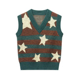 Y2k Aesthetics Knitted Vest 2000s Harajuku Grunge Sweater Vest Korean Fashion E-girl Kawaii V-neck Jumper Fairycore