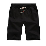 Men New Polyester Shorts For Men Summer Solid Breathable Elastic Waist Casual Male Short 7
