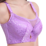 Full Coverage Bras for Women Plus Size Lace Brassiere with Mesh E F Cup Push Up