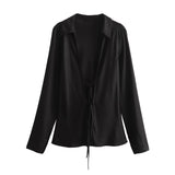 Women's 2025 Summer New Bow Silk Silk