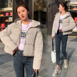 Down Cotton Clothes Women's Short Style 2024 Winter New Thickened Loose Stand Collar Bread Clothing Cotton-Padded Clothes Small Coat Tide-Outfit