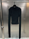 Fashion Beautiful Simple Hollow Out Design Knitted Pullover Women's Slim O-neck Long Sleeve Sweater 2023 spring