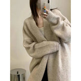Glutinous High-End Loose Long Sweater Autumn And Winter 2025 New Lazy Knit Coat