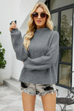 Dropped Shoulder Mock Neck