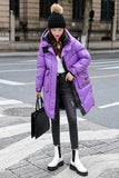 Winter Down Coat Women 2022 Long Parka Warm Winter Snow Jacket Casual Thick Hooded Black Puffer Jacket Bright