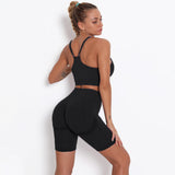 Women Vital Seamless Fitness Set Workout Sport Wear Gym Clothing Sexy Booty Shorts Bra High Waist Leggings Sports