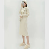 And Winter With Coat Sweater Dress Women Loose Fashion With Medium And Long Bottoming Over The Knee Knit