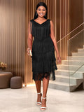 Collar Tuxedo High-Waisted Dress Elegant Wind Event Event Dress