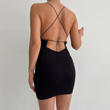 Suspenders V-Neck Sexy Low-Cut Strapless Backless Slim Bodycon