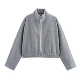 Homemade New Women's Classic Zippered Potet Coat With Bucket