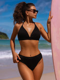Toloer Outer Single Bikini Ladies Sexy Split Swit Special Fabric High Waist Bikini C723W-Outfit