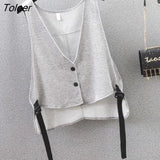 Women Minimalist V-neck Loose All-match Basic Mujer M-4XL Cool Streetwear Unisex Couple Fashion Summer Students Leisure