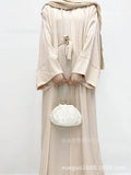 Robe Skirt Coat Women's Explosive Middle East Turkey Solid Color Big-Size Cardigan 2