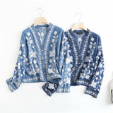Women's New Embroidered Long-Sleeved Shirt