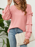 Ruffled V-Neck