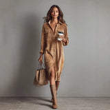 Explosion. Women's Casual Cotton Set Long-Sleeved Round Collar Trousers Casual