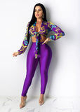2022 Fall Fashion Two Piece Sets Long Sleeve Crop Top High Waisted Pants Sexy Party Club Outfits