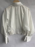 Women Blouse Korean Tops 2023 Ropa Mujer Tunic Shirts Elegant Blouses Turn Down Collar Long Sleeve Woman Shirt Chic White