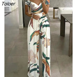 Long Women's Overalls Plants Print Asymmetrical Neck Wide Leg Jumpsuit High Waist Woman Jumpsuit Sleeveless Rompers