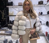 Fever Imitation Fox Fur Coat Women's Short-Sleeved Fur
