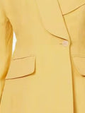 Fashion Women's Blazer Oblique Shoulder Long Sleeves Hollow Out Irregular Solid Color Suit Jacket Summer 2023 New