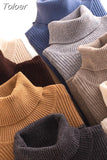 Autumn Elastic Long Sleeve Sweaters Female Pullover Turtleneck Women Pullovers Jumper Streetwear Knitted Tops BLACK