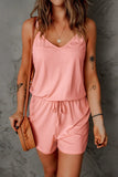 Strap Drawstring Waist Crisscross
