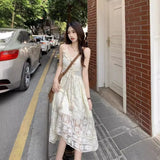 Wind Hollow Tuxlei Slings Long Skirts Slingsed Dress Beach Fairy
