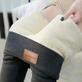 Warm Leggings Women Velvet Hight Waist Solid Color Streetwear Long Pants Stretchy Casual Comfortable Thicken