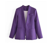 Women Blazers Set 2022 New Women's Office Suit Coat Vintage Long Sleeve Jacket Casual Female Tops And High Waist