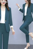 Women's Pants Set Fashion Casual Jacket Top Trousers Vest Three Piece Set Female Suits Tracksuit Office