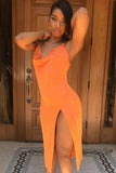 Sexy Straps Slit Long