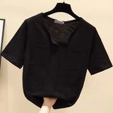S-2XL New Summer T Shirt Women Elasticity Woman Clothes Oversize Tops Plus Size Tshirt Maxi Female Short Sleeve Cotton