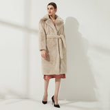 Ladies Faux Leather Long Coats Femme Pockets Soft Mink Fur Women Trendy Street Style Loose Short Outwear