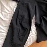 Black Quick Dry Broad Leg Trousers Women Spring And Autumn High Waist Hanging Feeling Straight Loose Trousers