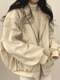 Reversible Oversize Fleece Hooded Jacket-Outfit