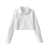 Women 2022 New Fashion Shirt Casual Oversized Jacket Coat Vintage Long Sleeve Female Cotton Outerwear Female Chic