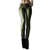Pants Women Faux Leather Slim Fit Pant Spring Autumn Streetwear Middle Waist Motorcycle Long Legging Skinny Pants Trousers