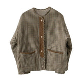 Khaki Plaid Reversible Jacket-Outfit